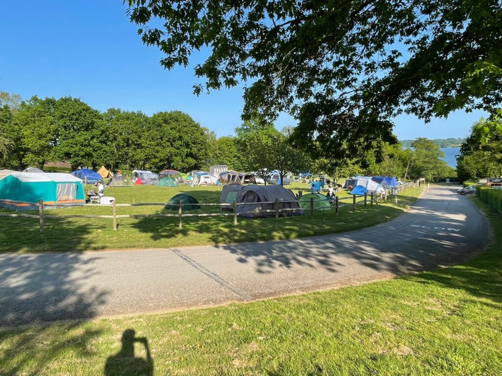 Campsite at Bewl Water in Kent